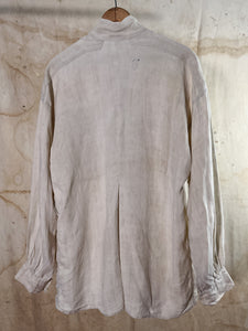 French Linen Bourgeron Shirt c. early 1900s